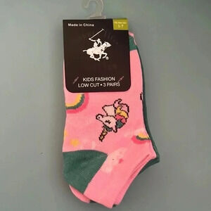 3 PK Beverly‎ Hills Polo Club Kids Low Cut Socks